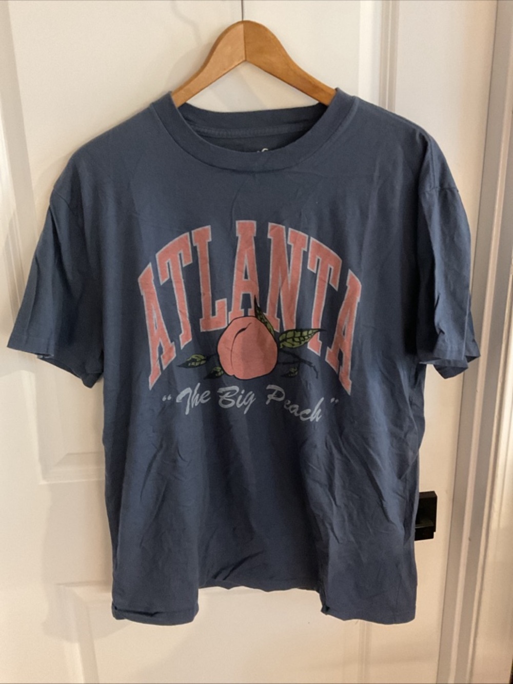 Hollister - Atlanta 'The Big Peach' Graphic Tee - Slate Blue with Peach Print